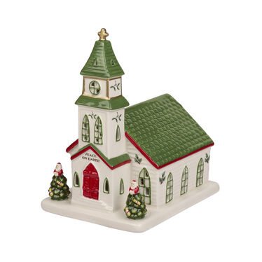 Christmas Tree Village Church Ornament